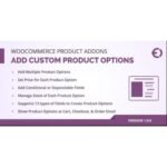 WooCommerce Custom Product Addons, Custom Product Options